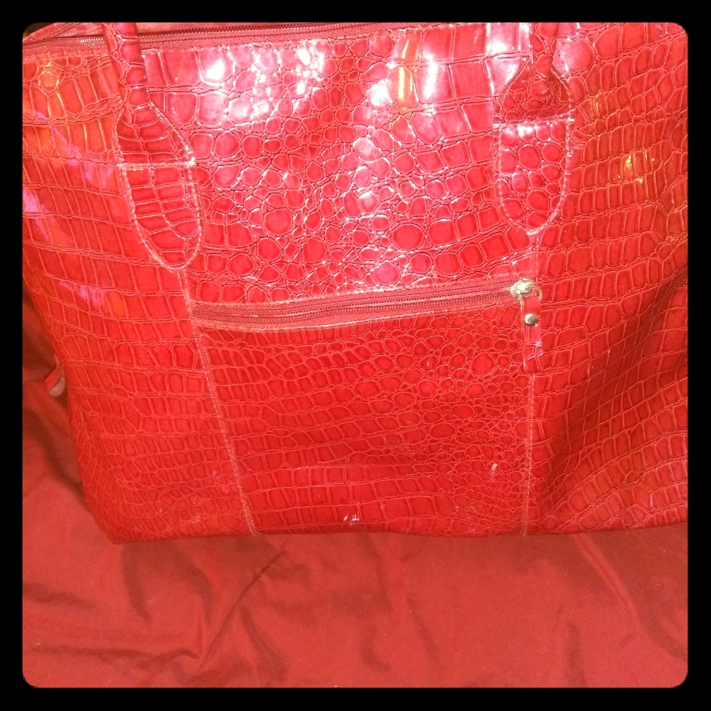 Red shoulder bag